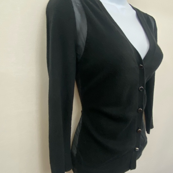 New York & Company Black Sheer Panel Cardigan Size XS P-15 - Picture 9 of 15